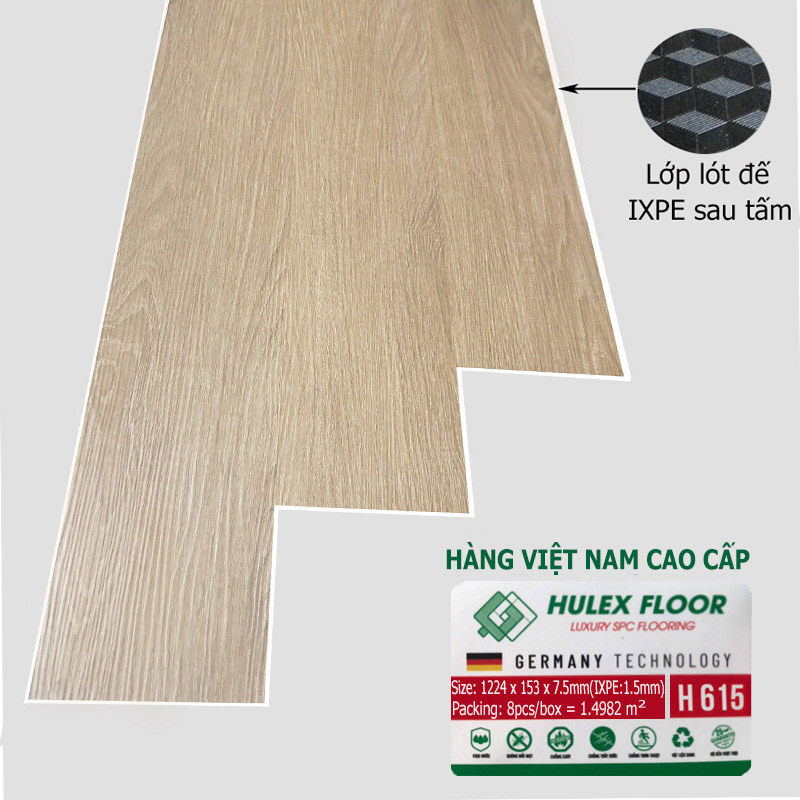 sàn nhựa hèm khóa 6mm h615