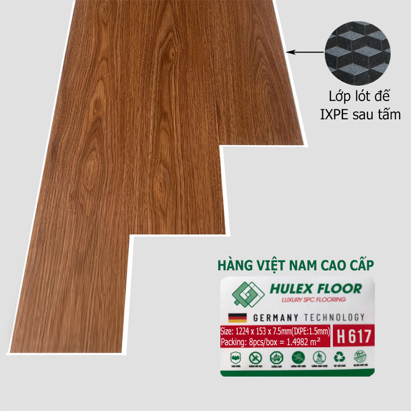 sàn nhựa hèm khóa 6mm h617